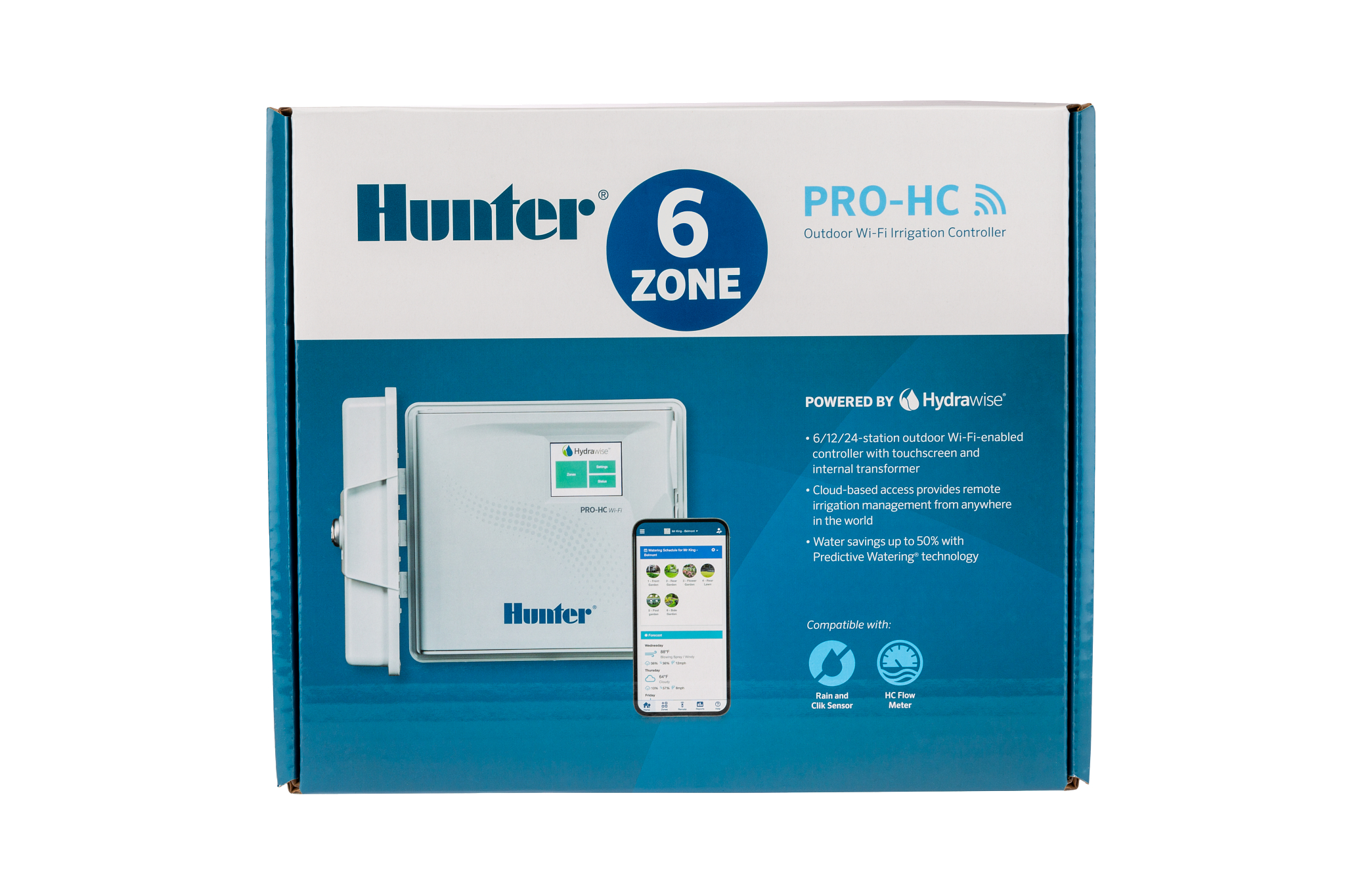 Programador de Riego PRO-HC Exterior Wifi (6 Estaciones) - Hunter
