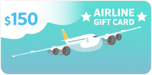 $150 airline gift card