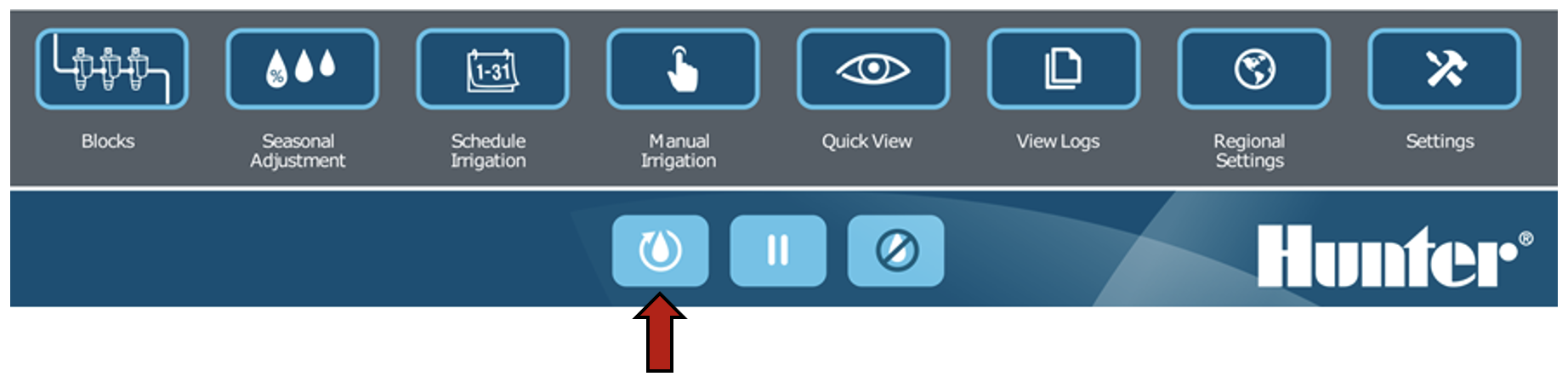 Image de l'interface mettant en évidence le bouton pour reprendre.