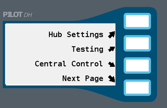 Imagen que muestra las opciones de la pantalla de configuración.