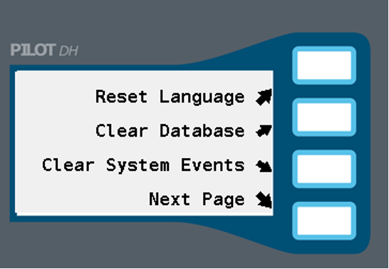 Immagine che mostra le opzioni per la funzione Reset dati.