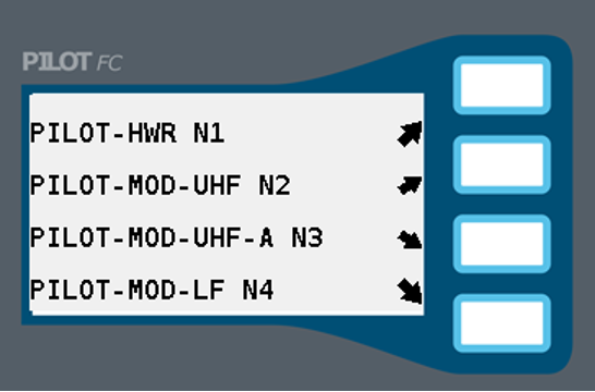 Imagen de la pantalla de configuración del módulo de comunicación.