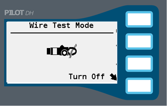 Image de l'écran montrant la sélection pour la désactivation du test de câblage.