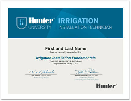 Irrigation Installation Fundamentals